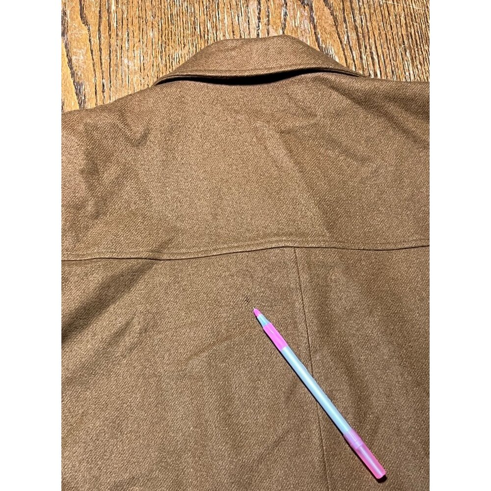 Vintage Fundamental Things Brown Button Front Wool Shacket Blazer Jacket 10 90's - Picture 11 of 12